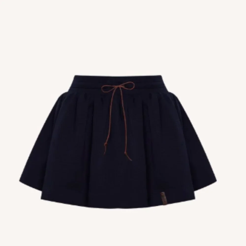 NWT Liilou Structured Pleated Puff A-Line Mini Sporty Skirt Size M